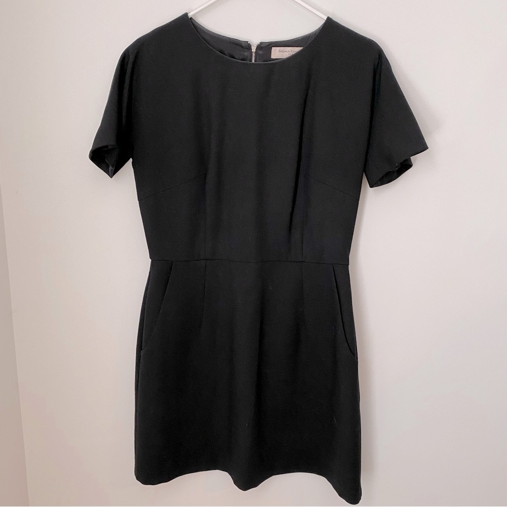 French Connection Short Sleeve Little Black Dress